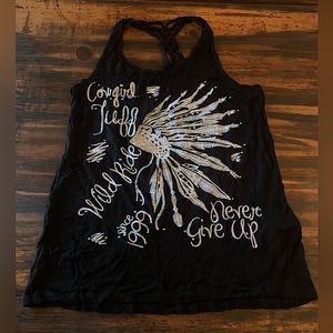 Cowgirl Tuff Co. Black Tank size small